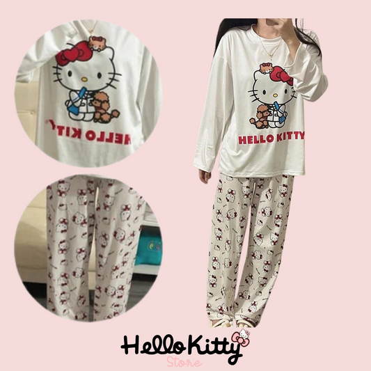 Hello kitty pajamas set adults sale